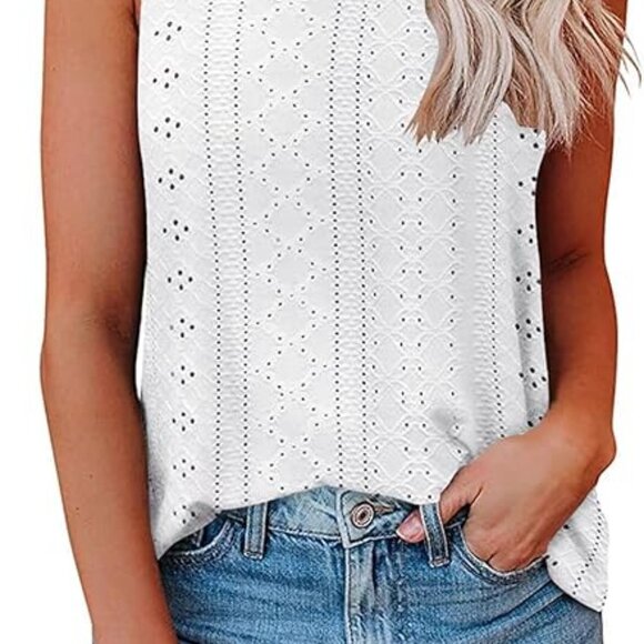 Womens Summer Tank Tops Fall Cute Shirts Sleeveless Casual Beach Vacation Clothe - Picture 4 of 5